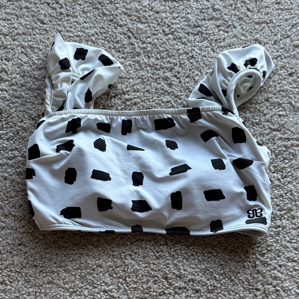 Albion Black and White Bikini Top